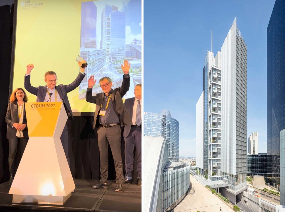 AWARDS / Trinity a été élu Best Tall Office Building 2022 au CTBUH à Chicago - © Cro&Co