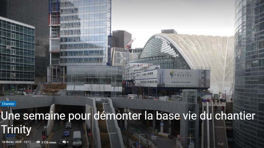 DEFENSE-92 / Une semaine pour démonter la base de vie du chantier Trinity - © Cro&Co